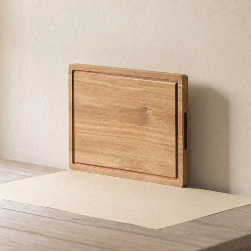 The acacia board on its edge