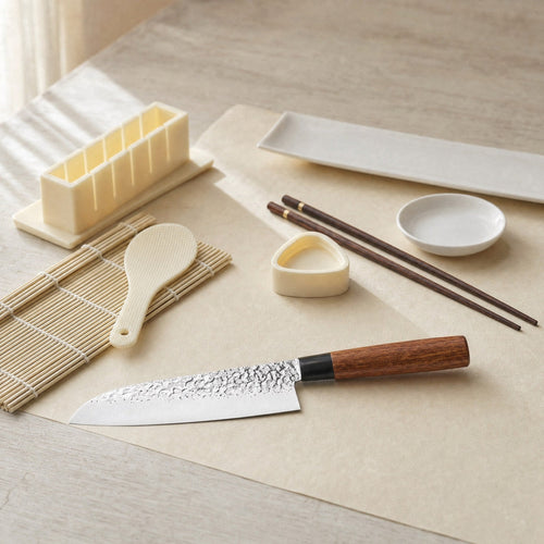The Cut and Roll kit with the santoku in front